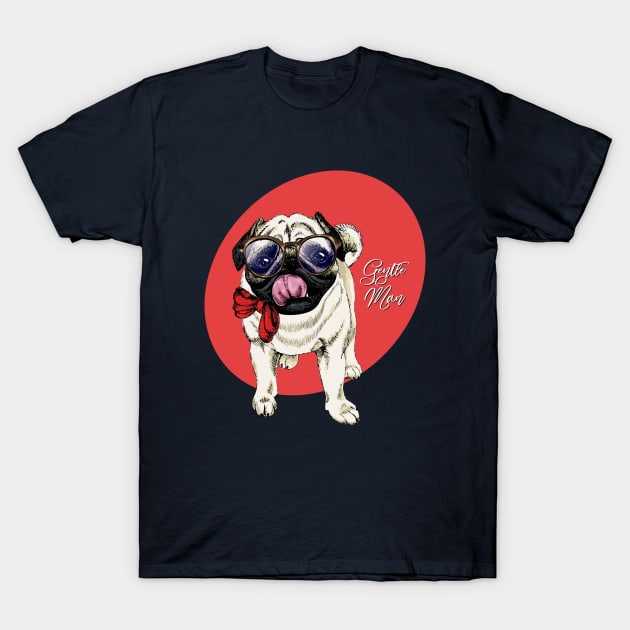 Puppy Gentle Man T-Shirt by Mako Design 